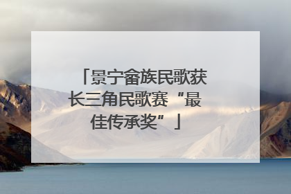 景宁畲族民歌获长三角民歌赛“最佳传承奖”