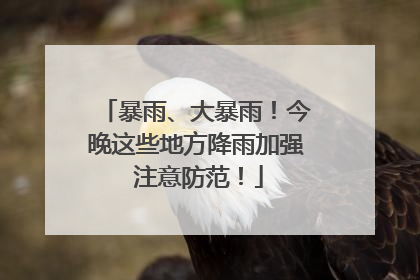 暴雨、大暴雨！今晚这些地方降雨加强 注意防范！
