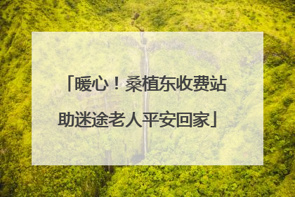暖心！桑植东收费站助迷途老人平安回家