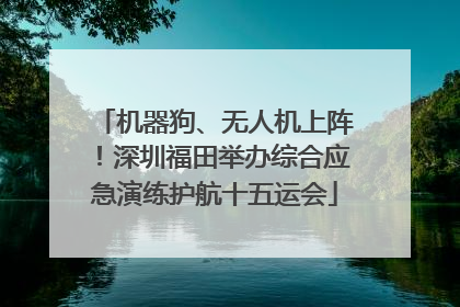 机器狗、无人机上阵！深圳福田举办综合应急演练护航十五运会