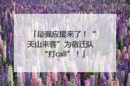 最强应援来了！“天山来客”为宿迁队“打call”！