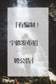 有编制！宁德发布招聘公告