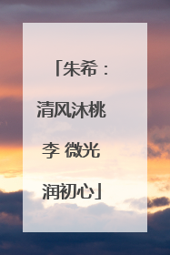 朱希：清风沐桃李 微光润初心
