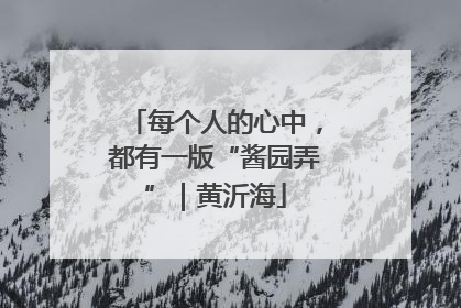 每个人的心中，都有一版“酱园弄”｜黄沂海