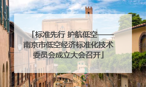 标准先行 护航低空——南京市低空经济标准化技术委员会成立大会召开