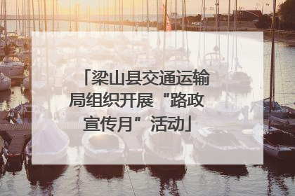 梁山县交通运输局组织开展“路政宣传月”活动