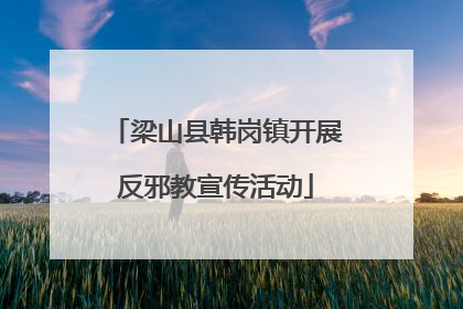 梁山县韩岗镇开展反邪教宣传活动