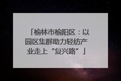 榆林市榆阳区：以园区集群助力轻纺产业走上“复兴路”