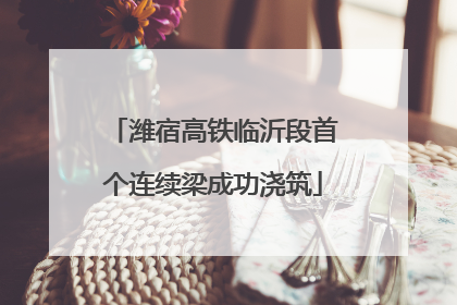潍宿高铁临沂段首个连续梁成功浇筑