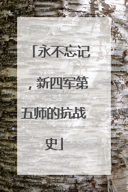 永不忘记，新四军第五师的抗战史