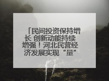 民间投资保持增长 创新动能持续增强！河北民营经济发展实现“量”“质”双提升