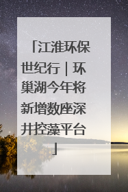 江淮环保世纪行｜环巢湖今年将新增数座深井控藻平台