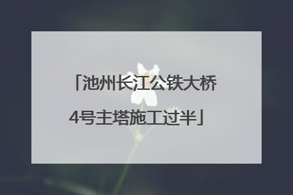 池州长江公铁大桥4号主塔施工过半