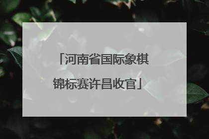 河南省国际象棋锦标赛许昌收官