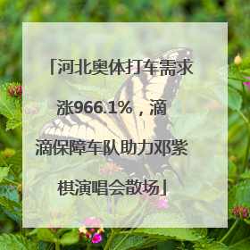河北奥体打车需求涨966.1%，滴滴保障车队助力邓紫棋演唱会散场