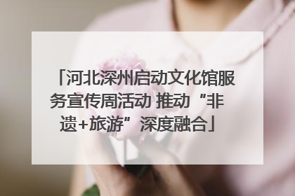 河北深州启动文化馆服务宣传周活动 推动“非遗+旅游”深度融合