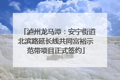 泸州龙马潭：安宁街道北滨路延长线共同富裕示范带项目正式签约
