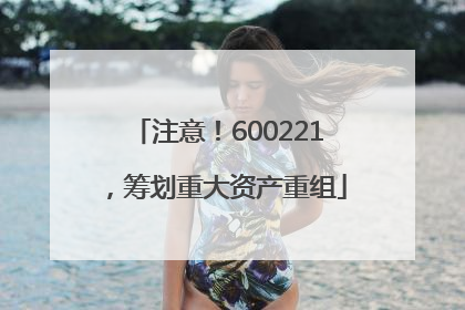 注意！600221，筹划重大资产重组