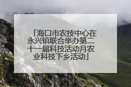 海口市农技中心在永兴镇联合举办第二十一届科技活动月农业科技下乡活动