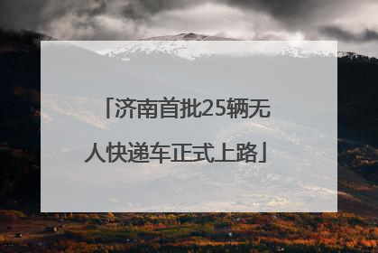 济南首批25辆无人快递车正式上路