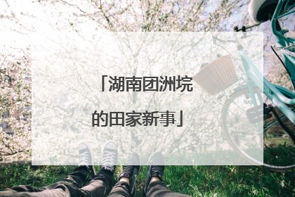 湖南团洲垸的田家新事