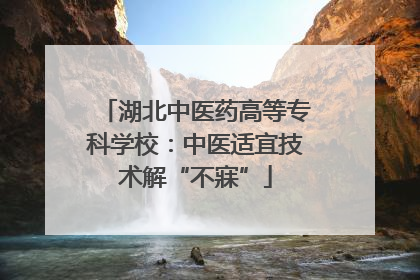 湖北中医药高等专科学校：中医适宜技术解“不寐”