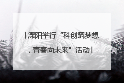 溧阳举行“科创筑梦想，青春向未来”活动