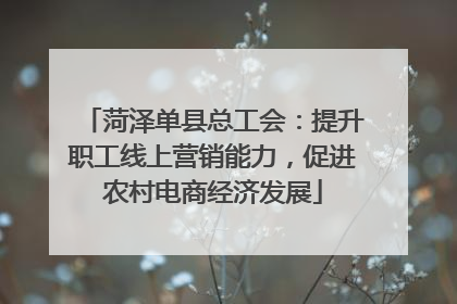 菏泽单县总工会：提升职工线上营销能力，促进农村电商经济发展