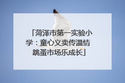 菏泽市第一实验小学：童心义卖传温情 跳蚤市场乐成长