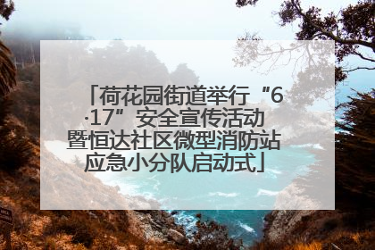 荷花园街道举行“6·17”安全宣传活动暨恒达社区微型消防站应急小分队启动式