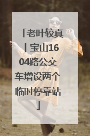 老叶较真丨宝山1604路公交车增设两个临时停靠站
