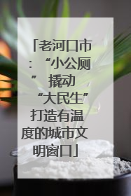 老河口市：“小公厕” 撬动 “大民生” 打造有温度的城市文明窗口