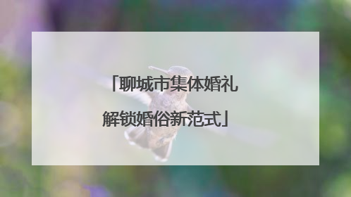 聊城市集体婚礼解锁婚俗新范式