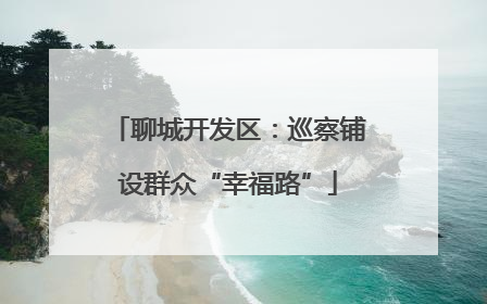 聊城开发区：巡察铺设群众“幸福路”