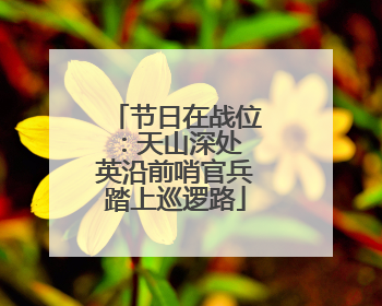 节日在战位：天山深处 英沿前哨官兵踏上巡逻路