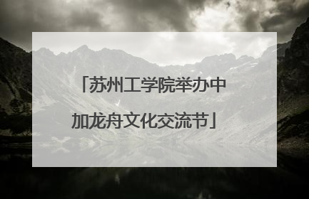 苏州工学院举办中加龙舟文化交流节