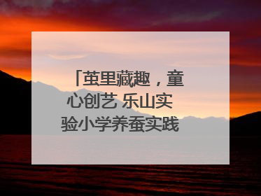 茧里藏趣，童心创艺 乐山实验小学养蚕实践绘就成长画卷