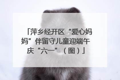萍乡经开区“爱心妈妈”伴留守儿童迎端午庆“六一”（图）