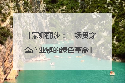 蒙娜丽莎：一场贯穿全产业链的绿色革命