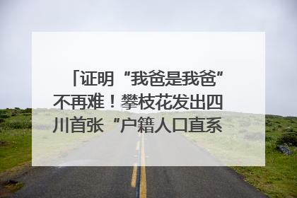 证明“我爸是我爸”不再难！攀枝花发出四川首张“户籍人口直系亲属关系谱”