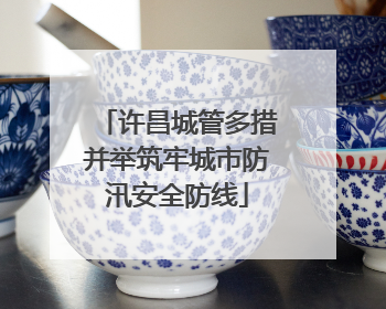 许昌城管多措并举筑牢城市防汛安全防线