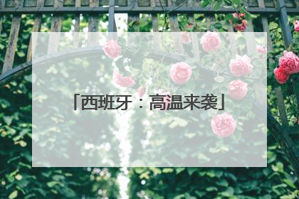 西班牙：高温来袭