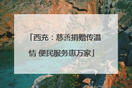 西充：慈善捐赠传温情 便民服务惠万家