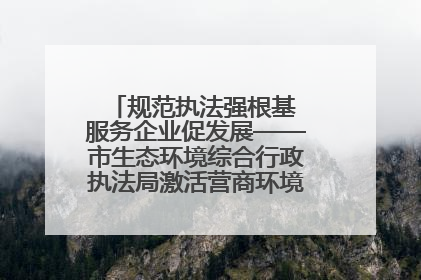 规范执法强根基 服务企业促发展——市生态环境综合行政执法局激活营商环境“绿色动能”