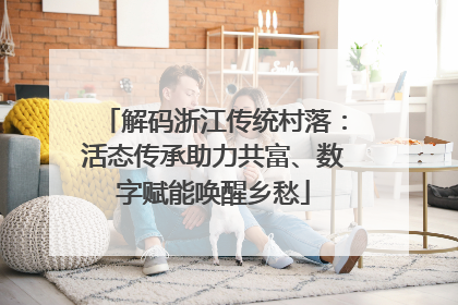 解码浙江传统村落：活态传承助力共富、数字赋能唤醒乡愁