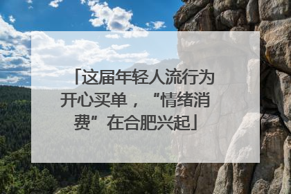 这届年轻人流行为开心买单，“情绪消费”在合肥兴起