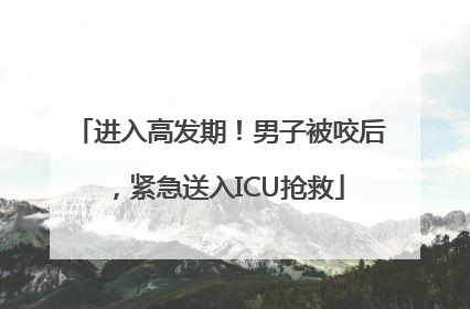 进入高发期！男子被咬后，紧急送入ICU抢救