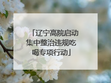 辽宁高院启动集中整治违规吃喝专项行动
