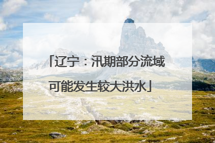 辽宁：汛期部分流域可能发生较大洪水