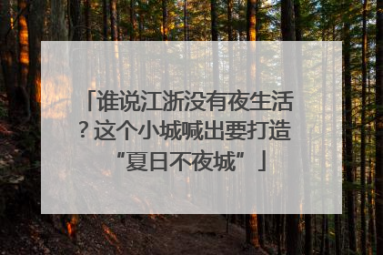 谁说江浙没有夜生活？这个小城喊出要打造“夏日不夜城”